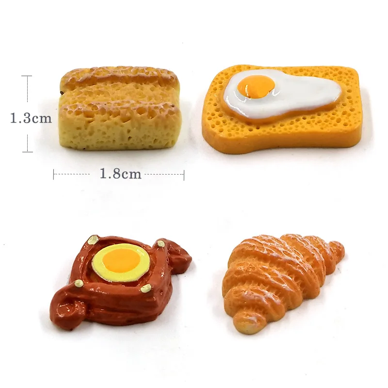 10pc imitacja jedzenia śniadanie chleb ciasto miniaturowe udawaj zagraj w kuchni Diy popularny zestaw zabawka zastawa stołowa lalka akcesoria do domu