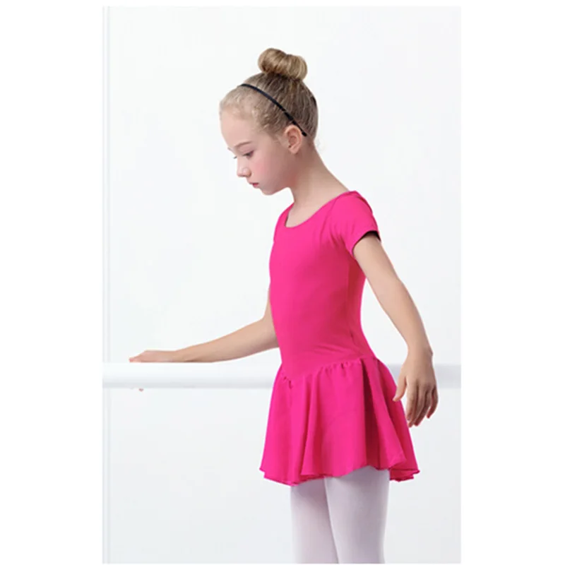 Children Ballet Dress Dance Leotards for Girls Transparent Chiffon Dance Skirts Kids Ballet Clothes Training Dance Bodysuits