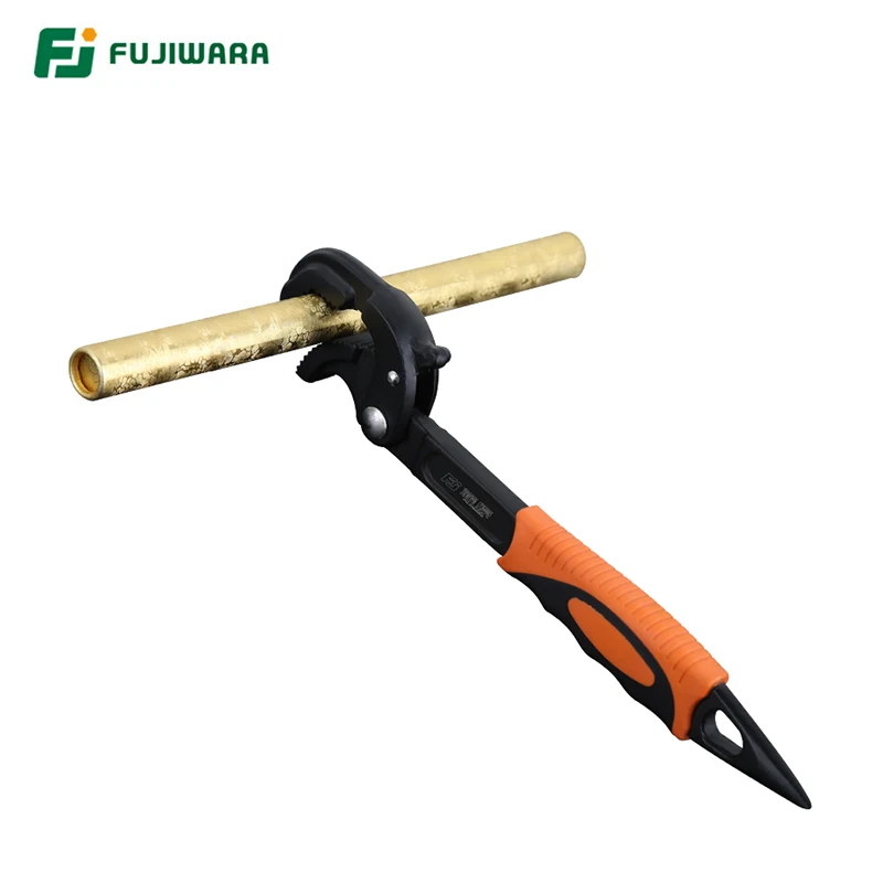 Universal Quick Pipe Wrench FUJIWARA Self Adjusting Pipe Wrench Set with Cast Iron Body (2 Pieces) 14-30mm 30-60mm