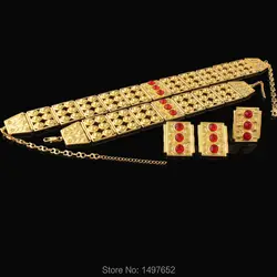 Newest Big Size and Heavy Ethiopian wedding jewelry sets For Women Gold Color Jewelry African bridal jewelry sets