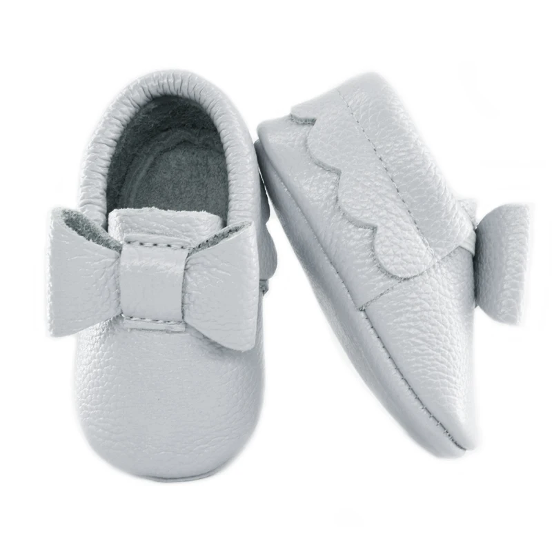 2021 new Bow Baby moccasins of Moccs baby shoes girls fringe Soft genuine leather infant toddler First Walkers kid shoes