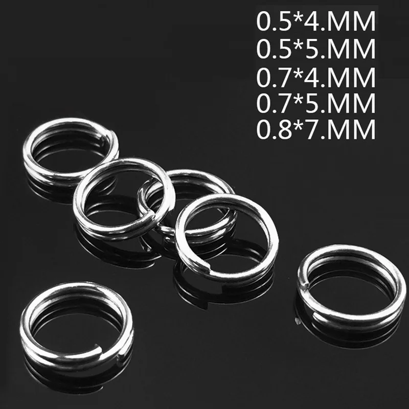 100pcs/lot Fishing Split Rings Swivel Lure Connector Tackle Barrel Fishing Connector Carp Fishing Accessories Rolling Swivels