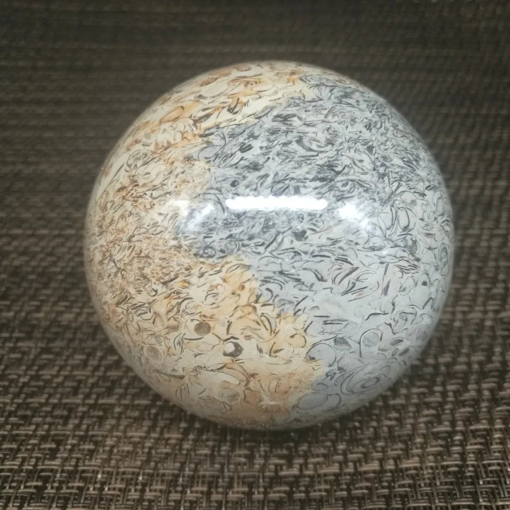 high quality natural stone dinosaur bone quartz crystal ball reiki healing sphere home decoration for sale 1pcs
