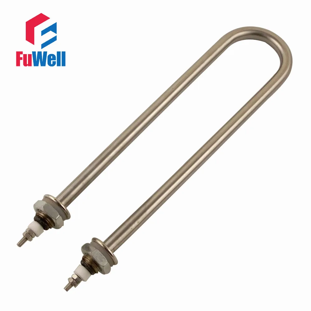 Iron Head Stainless Steel Tube Heating Element 220V 2KW M16 Mounting Thread Electric Water Heating Tube Heater