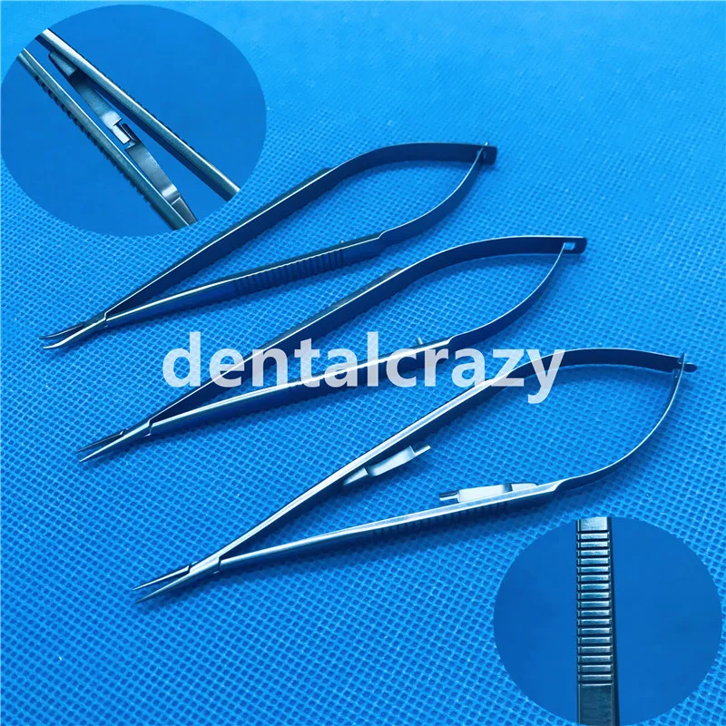 

NEW 14cm Titanium Needle Holder with Lock Ophthalmology Instrument Cosmetic Pin Clamp Tweezers Surgery Tools