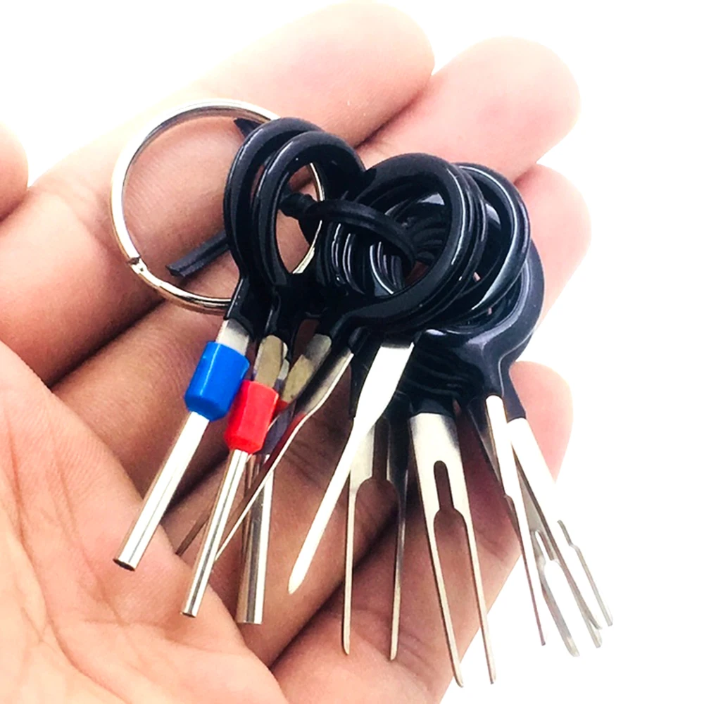 3pcs 11pcs Auto Car Plug Circuit Board Wire Harness Terminal Extraction Pick Connector Crimp Pin Back Needle Remove Tool Kit