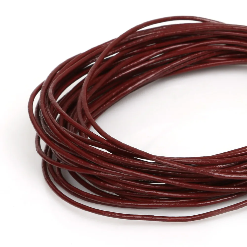 1MM Genuine Leather Rope 16 colors 5meter Real Leather Rope String Cord for Clothes and Shoes Jewlery Making Materials