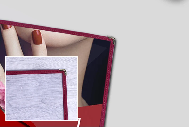 Hard Print Sleeves Clear With Front Cover Pocket, Presentation Display Book Red