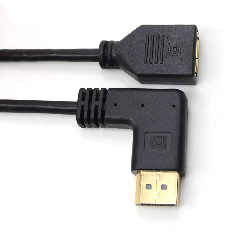 Удлинительный кабель DisplayPort DP DisplayPort под углом 90 градусов вверх, вниз, левый и правый угол, удлинительный кабель для CRT LCD-проекторов 30 см