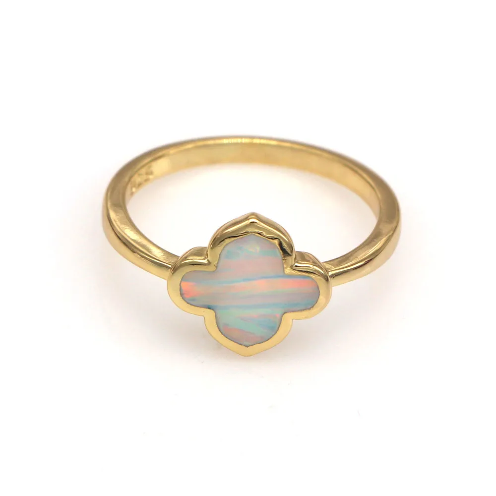 JLR-221 Gorgeous plated 14kt  gold white opal rings women's new fashion hot top quality hoist rings fashion jewelry