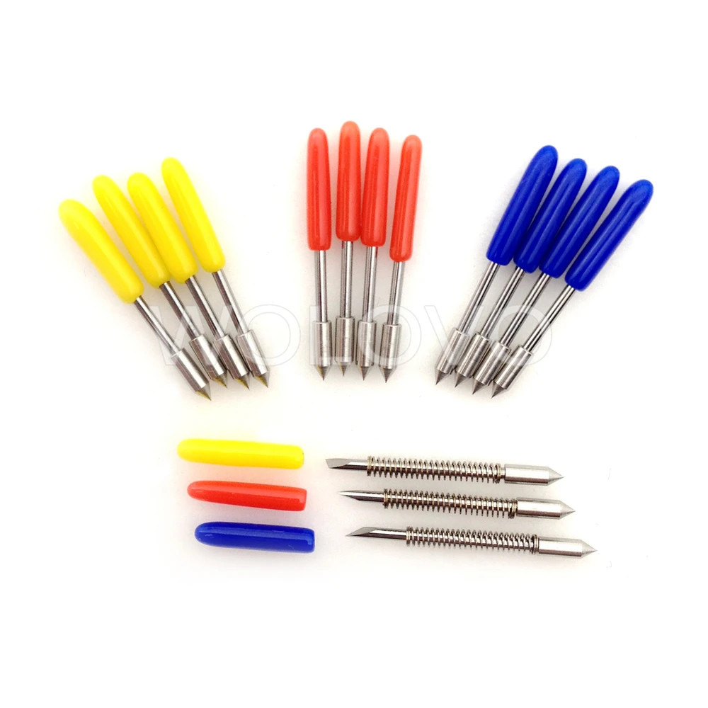 15pcs CB09 Graphtec Blade for Cameo 3 Vinyl Plotter Cutter 30/45/60 Degree + Spring