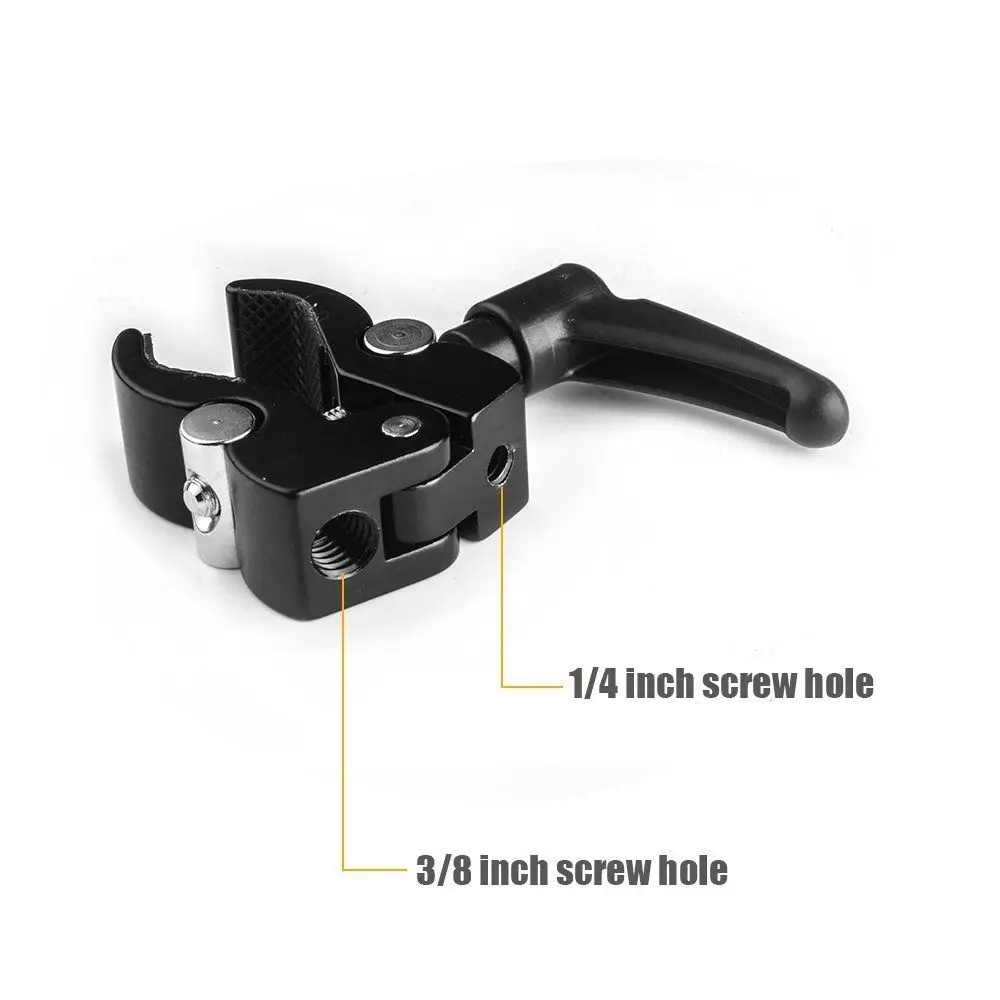 Brazo mágico + alicates de cangrejo de abrazadera pequeña + adaptador Gopro + Kit de accesorios de tornillo Thumber, trípode de cámara