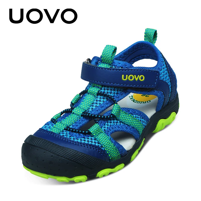 Uovo  kids shoes  Summer closed toe toddler  sandals orthopedic sport pu leather baby boys sandals shoes