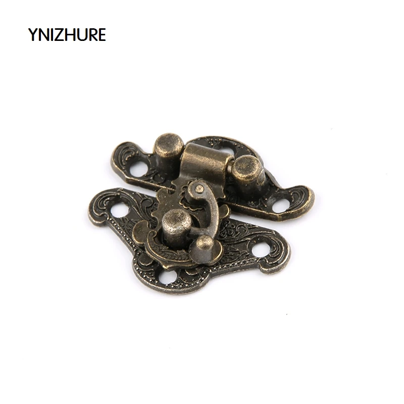 50pcs 27*22mm  Sale Jewelry Box Latches Special Small Box Packing Buckle Antique Wooden Gift Lock Alloy Latch Hook Locks