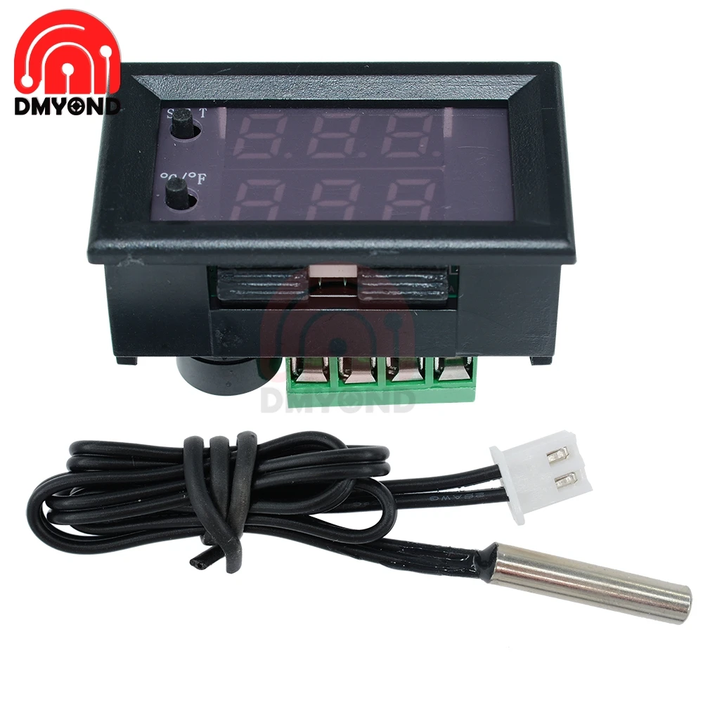 W1209WK DC 12V AC 110V-220V -50-110C Digital LED Thermostat Temperature Controller Switch Module NTC Thermostat Sensor Prob