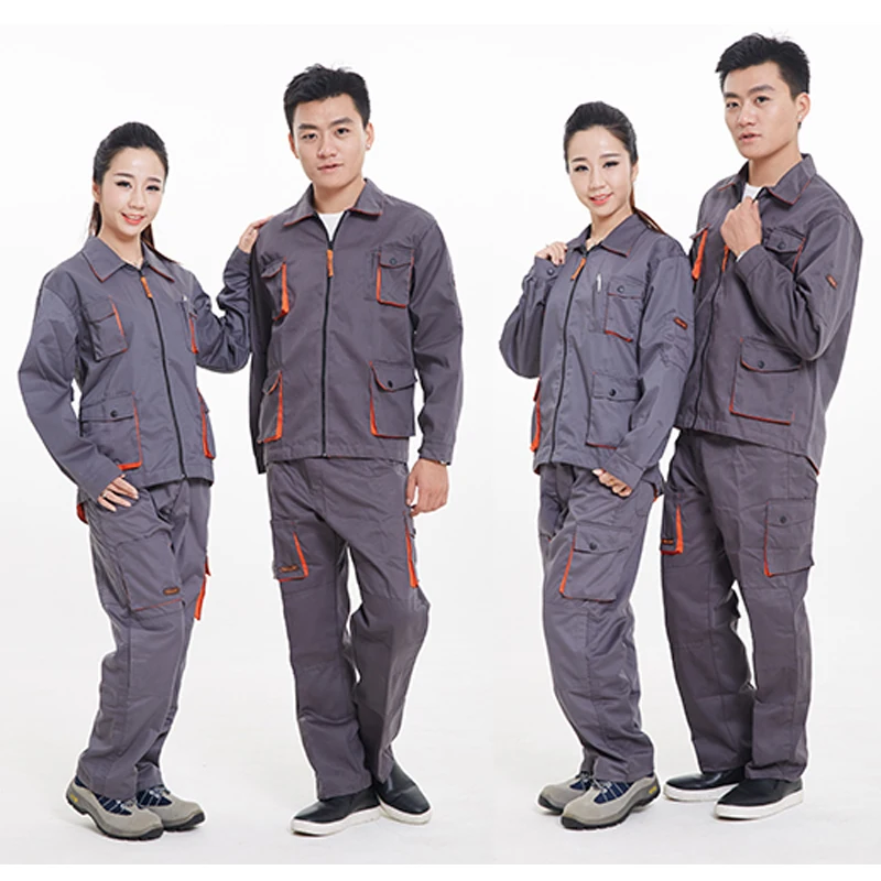 Wor Kclothes Men Woman Workwear Zipper Fashion Stitching Hit The Color Processing Maintenance Wear-resistant Suit Overalls