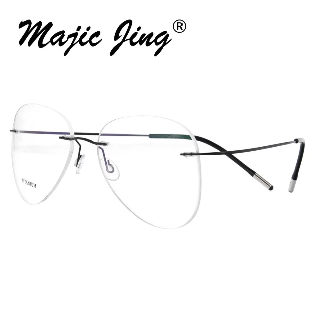 Magic Jing 20002 Whole sales 30 piece/lot   rimless beita titanium hinged optical  frames eyeglasses spectacles