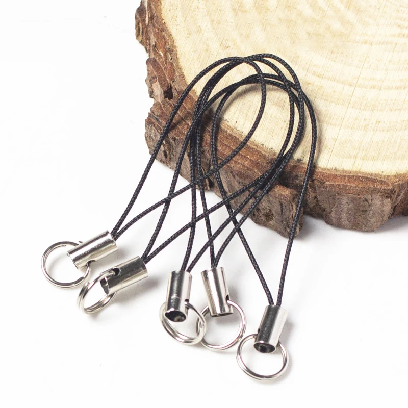 20pcs/lot Thread Cord Key Ring DIY Bag Key Ring Bags Toys Hanger Clips Key Holder Keychain DIY Keyfob DIY KeyChain Accessories