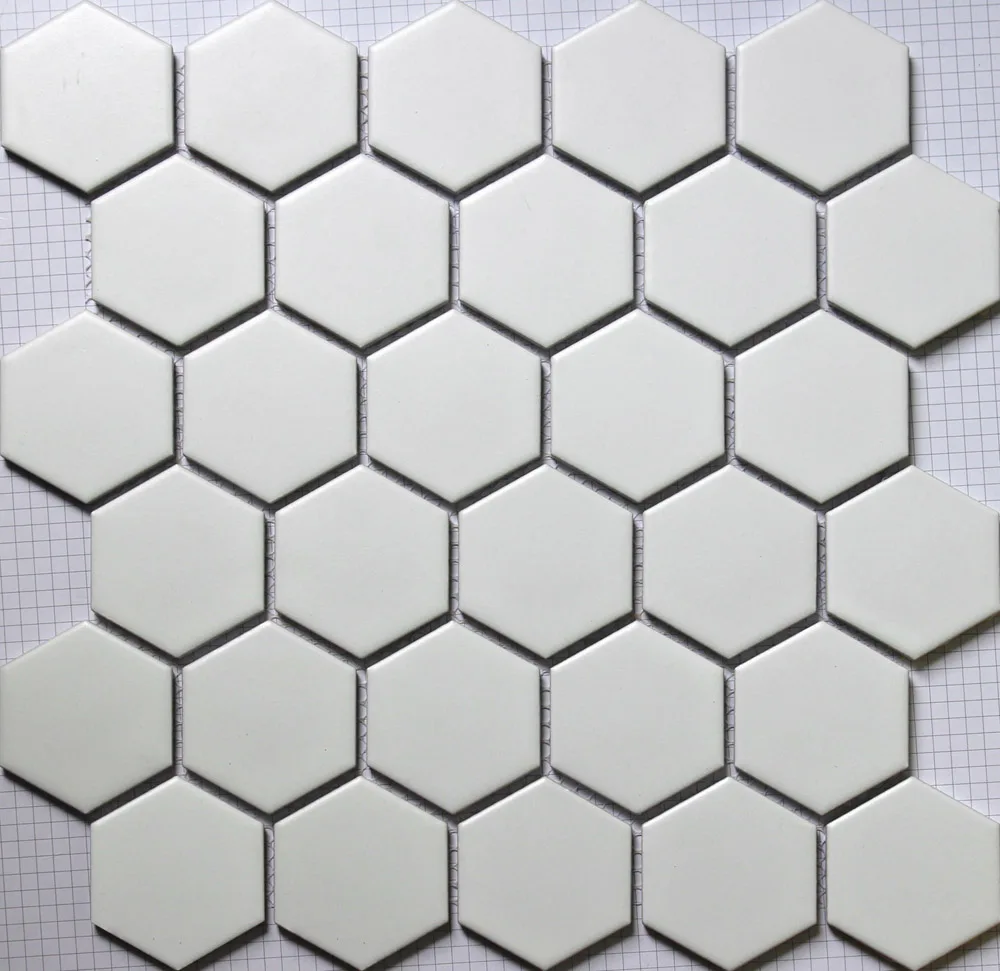 

11PCS white hexagon ceramic mosaic tile kitchen backsplash shower bathroom swimming pool wall paper tiles shower background