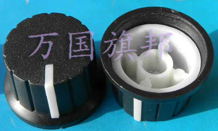 Free Delivery. Potentiometer knob environmental protection plastic high 15 mm diameter 24 mm black and white