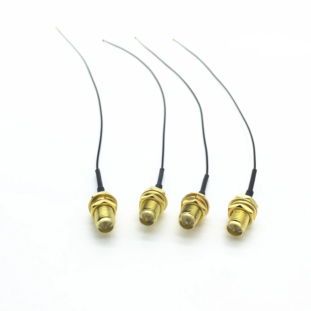 4Pcs U.FL IPEX MHF4 to RP-SMA 0.81mm RF Pigtail Cable Antenna for NGFF/M.2 25cm/9.8