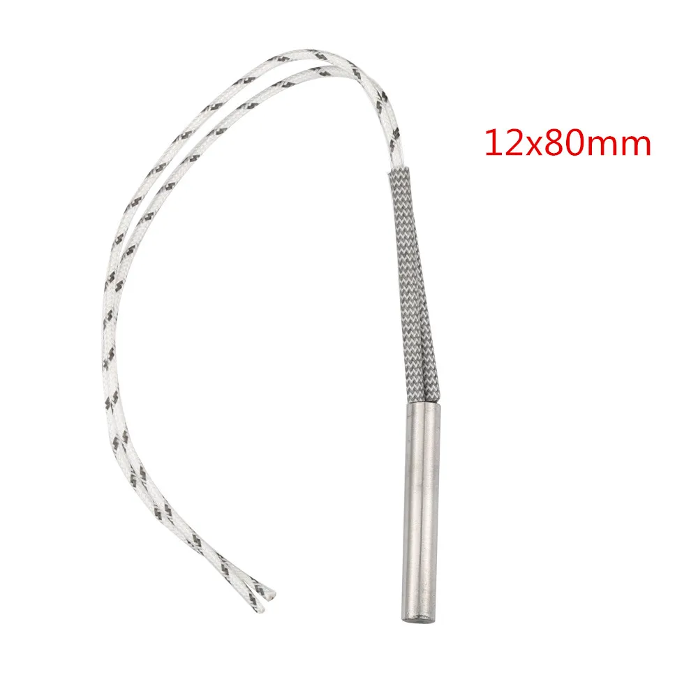 

10 pcs 12x80mm /0.47x3.15" Electric Cartridge Heater, 240W/300W/390W Stainless Steel Hot Rod Heating Element