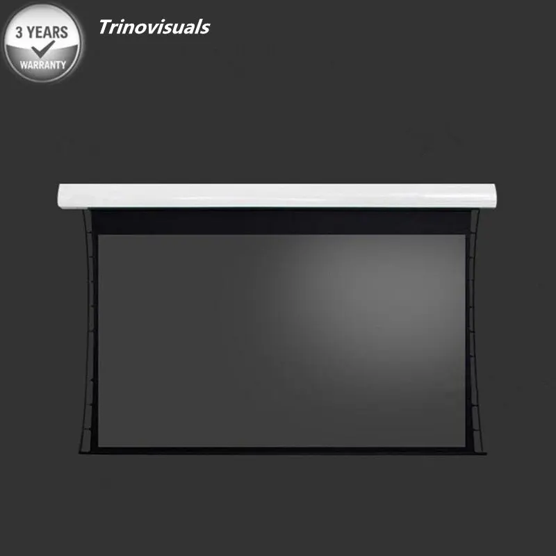 T1ALRH92,92inch 16:9 HDTV Ambient light rejecting black crystal tab tension motorized projector screens For long throw projector