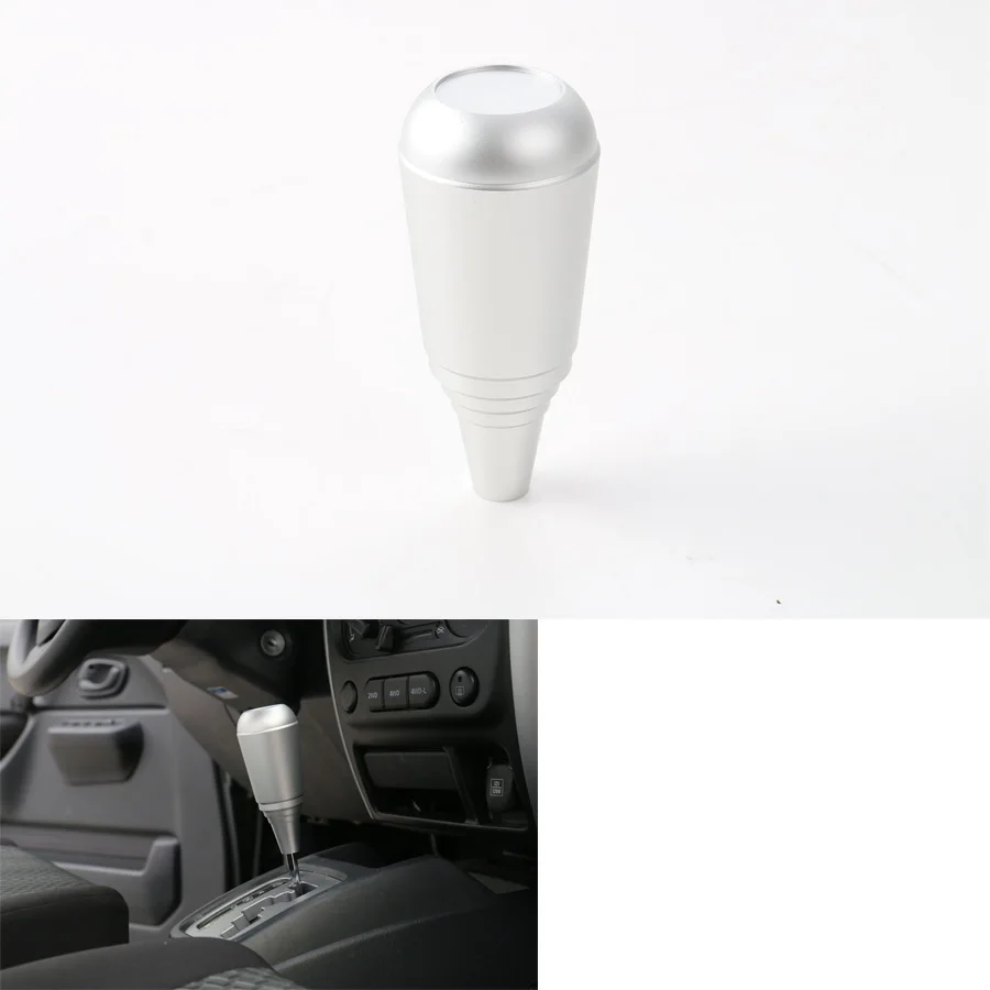 

YAQUICKA Fit For Suzuki Jimny 2007-2015 Car Manual Gear Shift Knob Head Stick Shifter Lever Cover Aluminum Alloy Silver