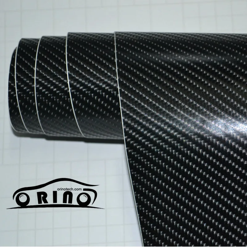 1.52*30m/Roll 4D Black Carbon Fiber Vinyl For Car Wrap With Air Channels Like realistc Carbon Sticker Covers For Auto