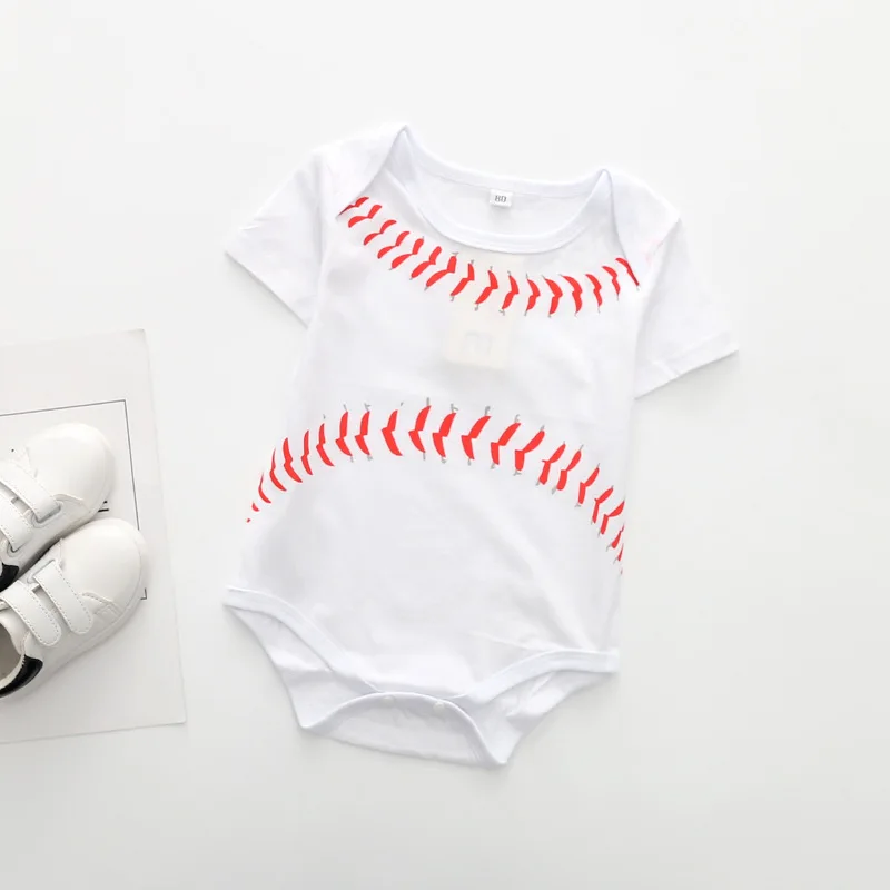 Fashion Baby Boys Newborn Baby Bodysuit Sports Infant Jumpsuit Brand Casual Basketball Football Baseball Print Baby Clothes DS9