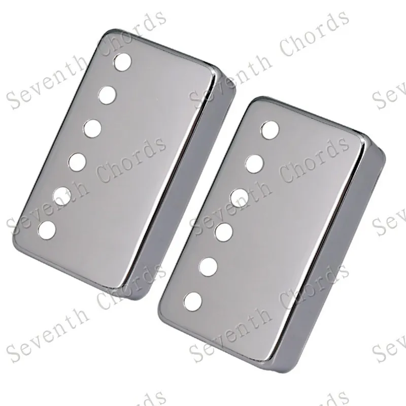 Ein Set mit 2 Stück Messing-Humbucker-Abdeckungen mit 6 Löchern und 6 Saiten für E-Gitarren-Zubehör, in drei Farben. – Detail 17