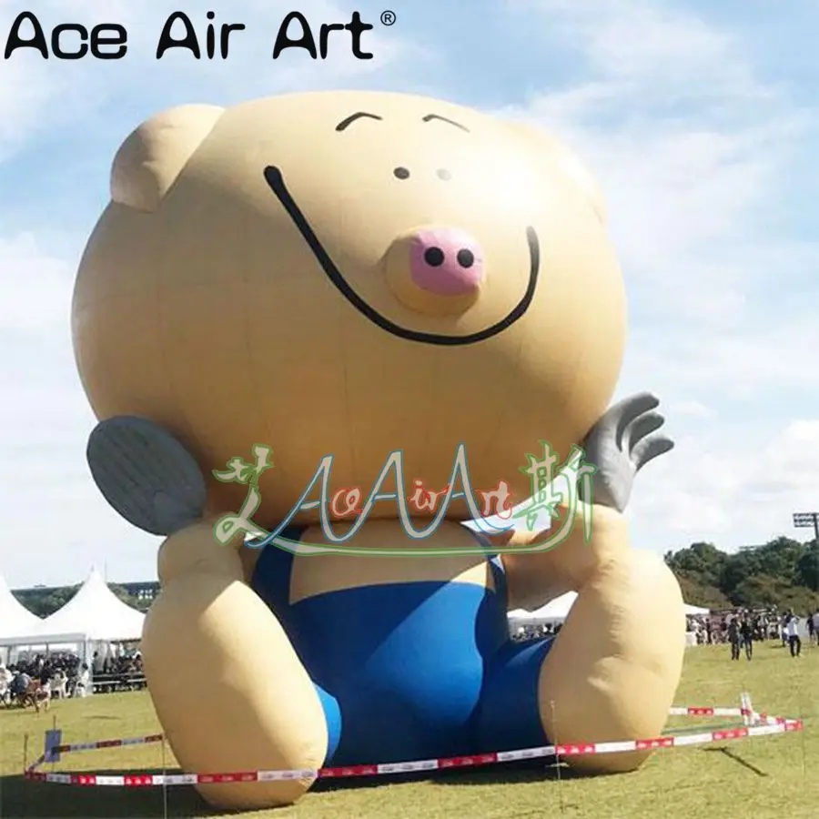 Giant Inflatable Piggy Cartoon Model Pig for Promotion or Advertising