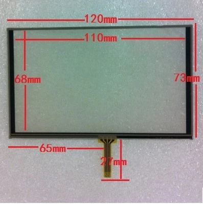 120*73 new 5 inch four wire resistive touch screen 120mm*73mm