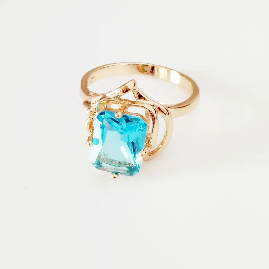 Ring  Women Ring 585 Gold Color Ring Women Jewelry Luxury Blue Cubic Zircon Rings Designs for Women