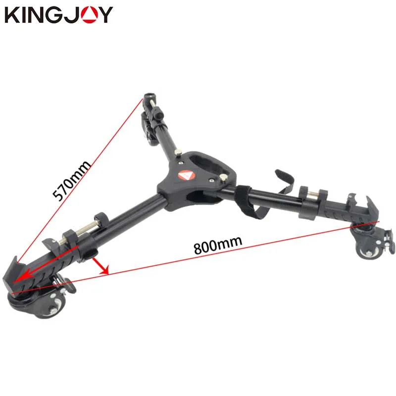 

Tripod Legs KINGJOY VX-600 Camera Tripod Dolly Photography Heavy Duty with Wheels and Adjustable Flexible Leg Mounts for DSLR