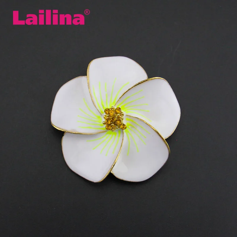 

100 pcs/lot Becautiful flower brooch with rhinestone for decoration