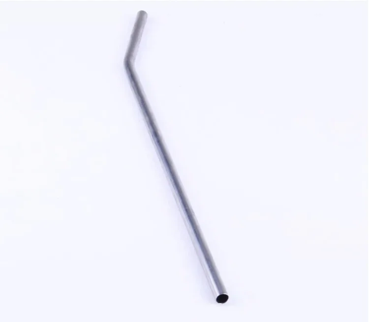 

100sets Free Shipping 1Sset =3pcs 9.5*215mm Bend Stainless Steel straws Metal Drinking Straw Retail package With 1 straw brush