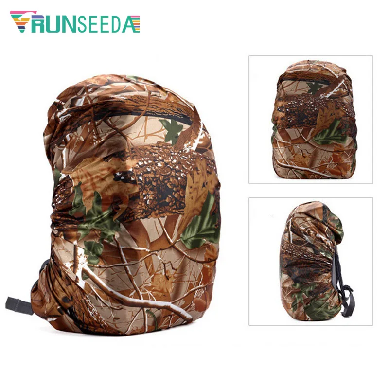 Runseeda 45L Waterproof Camouflage RainCover For Camping Climbing Bags Hiking Backpack Rain Cover Dustproof Travel Bag Cover