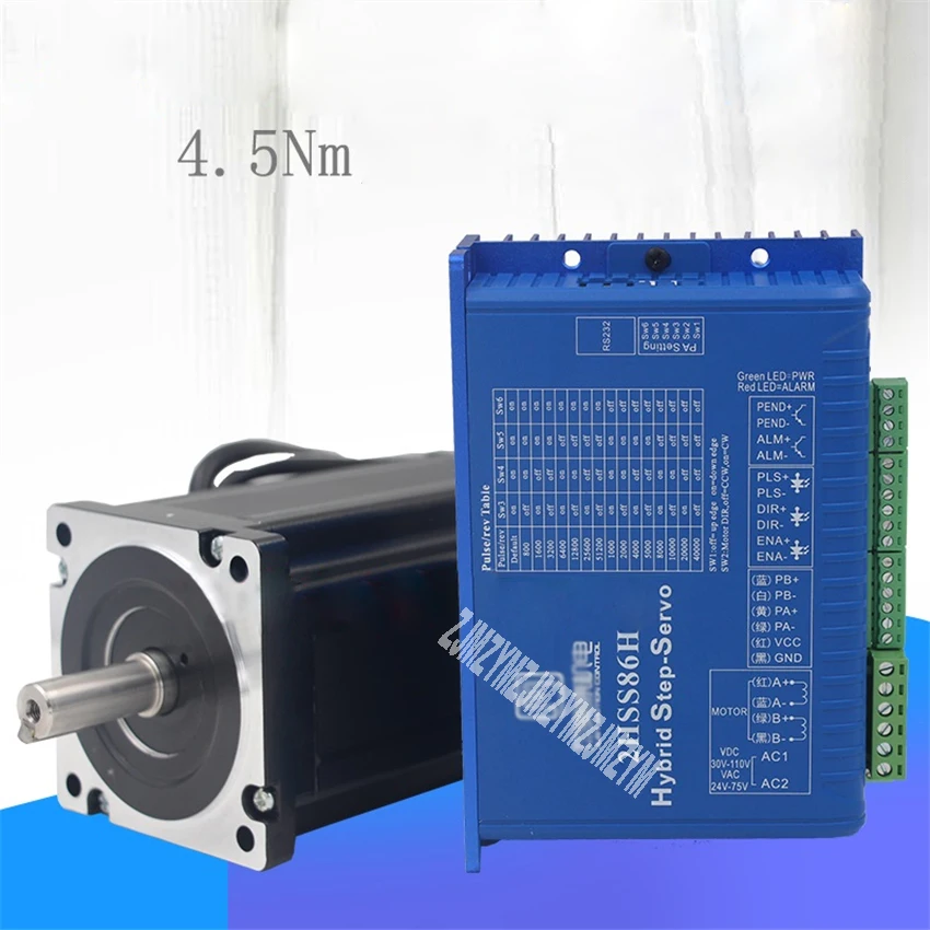 2HSS86H+86J1880EC-1000 Two-phase Stepper Servo Motor Driver 86/4.5N.m  Closed-loop Stepping Set + Encoder Line Set 600-800r/min