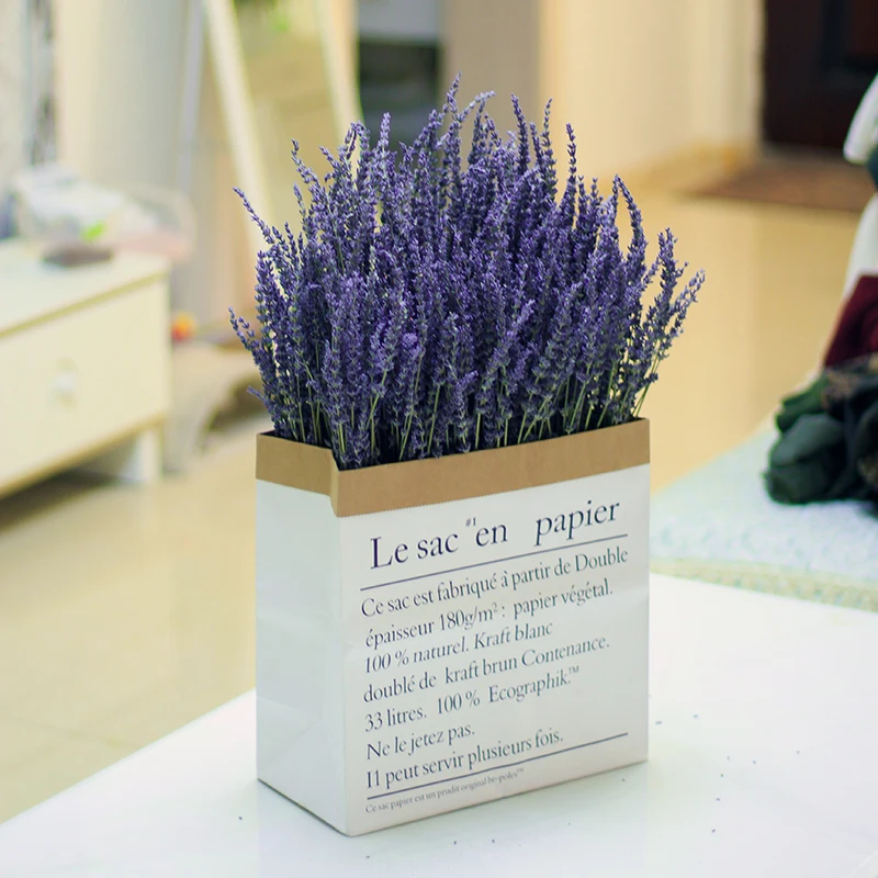 

Romantic Provence Decoration Lavender Bouquet Set Decorative Dried Flower Blossom Plants Branch Bundle for Wedding Home Decor