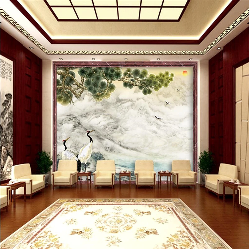 

wellyu papel de parede Custom Wallpaper Ching Chung welcome ink marble landscape background wall tapety papel pintado