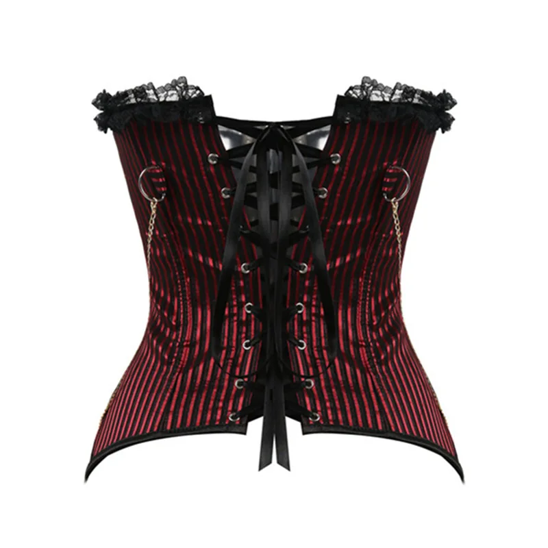 Vintage Gothic Sexy Steampunk Corset Women Underbust Burlesque Corselet Black Red Plus Size Waist Trainer Bustier Corset Outwear