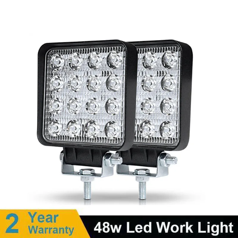Work LED Light Bar 27W 42W 48W Car Light Bright Beam 12v 24v Led For Jeep ATV UAZ SUV 4WD 4x4 Truck Tractor Off-road Spot Light