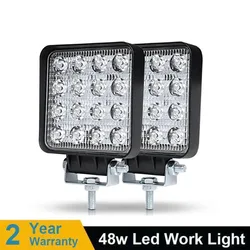 Work LED Light Bar 27W 42W 48W Car Light Bright Beam 12v 24v Led For Jeep ATV UAZ SUV 4WD 4x4 Truck Tractor Off-road Spot Light
