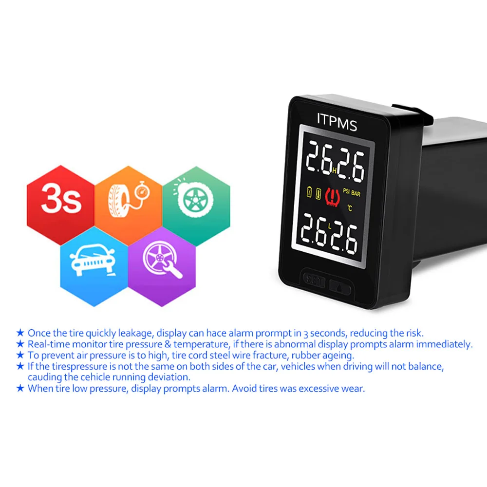 Car TPMS Tire Pressure Monitor System TPMS Sensor Monitorring Wireless External Internal Sensor for Toyota for BMW 3 5 for VW