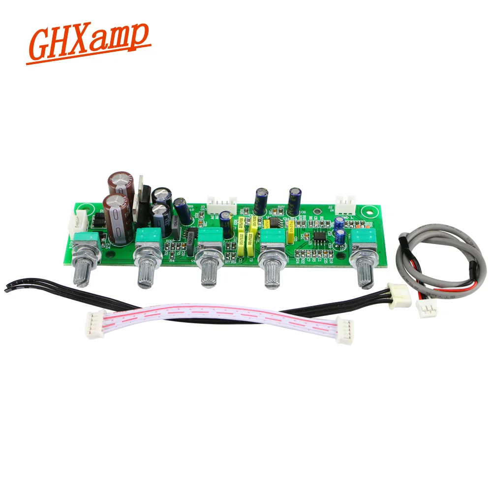 

GHXAMP NE5532 Subwoofer Preamplifier 2.1 Preamp Tone Board Treble Bass Ultra low frequency Independent Adjustment Dual AC12V 1pc