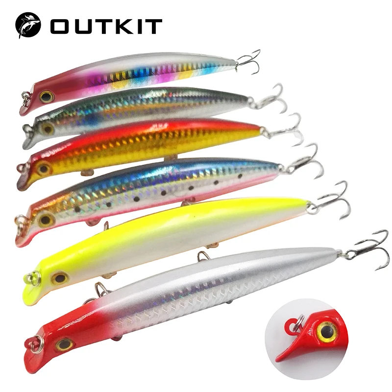 OUTKIT Fishing Lure 1PC Laser Minnow 16g 12cm Wobbling Minnow Floating Lure Hard Bait Fishing Wobblers Crankbait Artifici