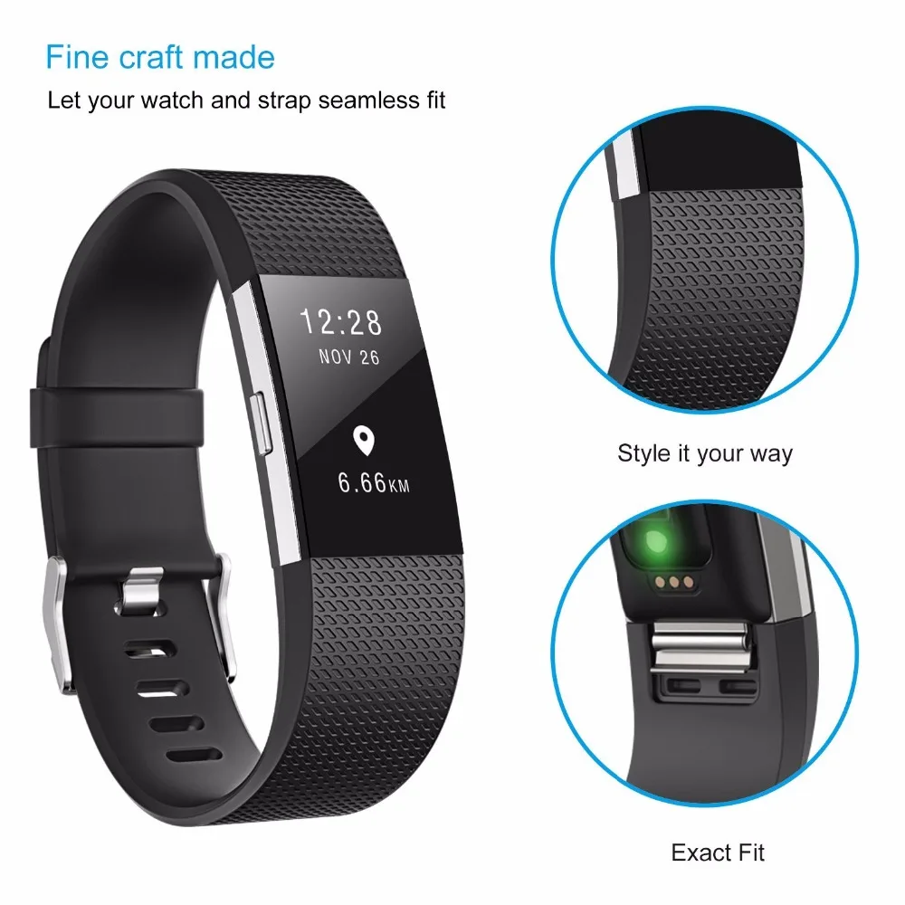 DUSZAKE Accessories For Fitbit Charge 2 Band Replacement Bracelet Strap For Fitbit Charge 2 Band Wristband For Fitbit Charge 2