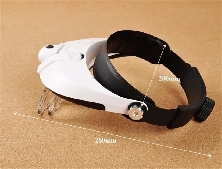 1,0 X, 1,5 X, 2,0 X, 2,5 X, 3,5 X LED Beleuchtung Stirnband Lupe Helm Lupe Reparatur Kopf Visier Dental Chirurgische Lupe