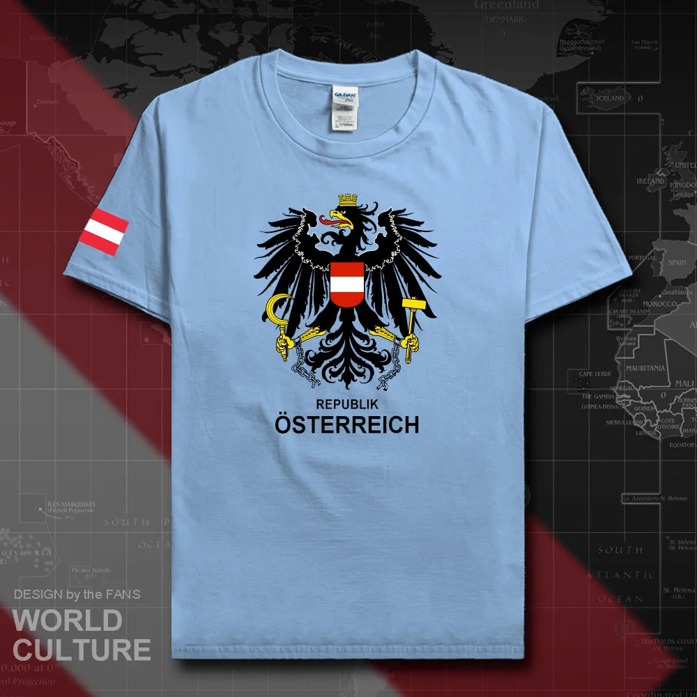 Austria men t shirts Austrian 2018 gyms nation team 100% cotton jersey t-shirt meeting fitness clothing tees country AT AUT 20